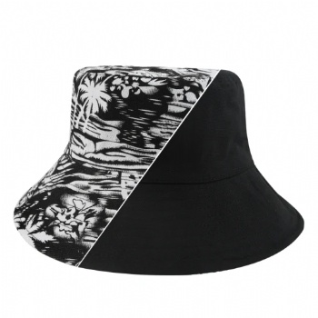  Cotton Two Side Reversible Bucket Hat	