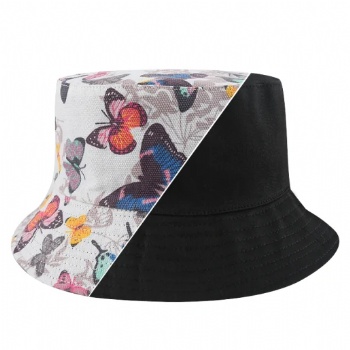  Cotton Two Side Reversible Bucket Hat	