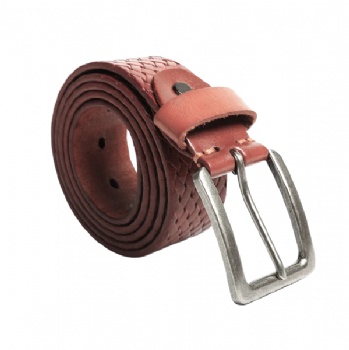 Men Male Genuine Leather Pin Buckle Leather Belt