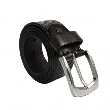  Men Male Genuine Leather Pin Buckle Leather Belt	