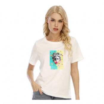 Loose Casual Summer 100% Cotton Ladies T-Shirts