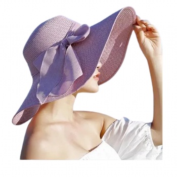  Ladies Elegant Big Brimmed Hat Summer Beach Hat	