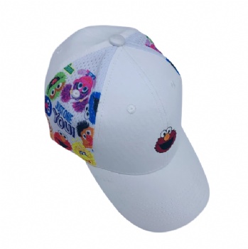  Cotton Baseball Hat with Side Mesh Printing	