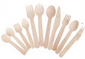 Disposable Wooden Knife Fork and Spoon Set