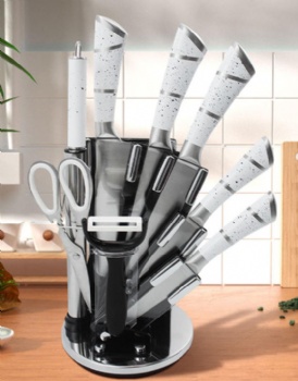 Kitchen Knife Set Display Stand Acrylic Stainless Steel Chef Carving Knife Quality Metal Product for Cutting Coated